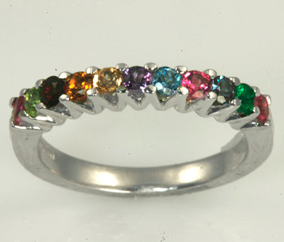 Mothers Rings Birthstones on Eleven Birthstone Mothers Ring