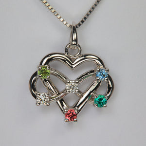 6 Stone Infinity Mother's Pendant Christopher Michael Design