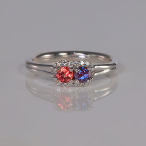 white gold and diamond mother's birthstone ring