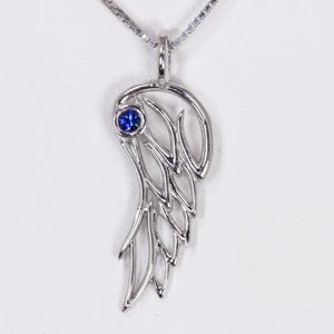 Angel Wing Birthstone Pendant