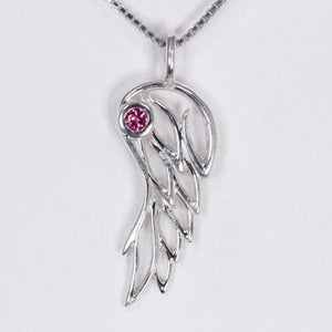 Angel Wing Birthstone Pendant