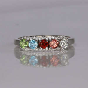 five stone mothers ring diamonds