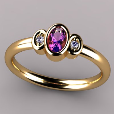 Gems One Diamond Halo Multi-Band 14k Two-Tone Gold Engagement Ring Set (1  Ctw) RG10992B-4WPB - McKenzie Jewelers