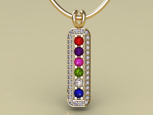 Nana Jewels Swirl 1-9 Mothers Day Birthstone Necklace for Women - 10K  Yellow Gold, Stone 6 - Walmart.com