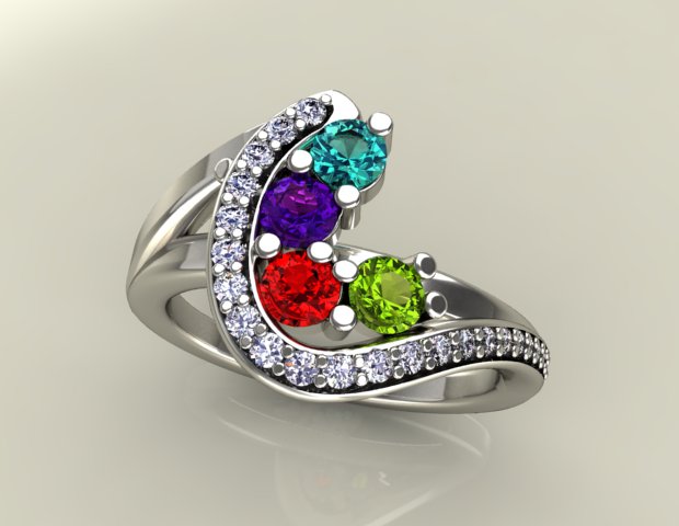 Mothers on sale gemstone ring